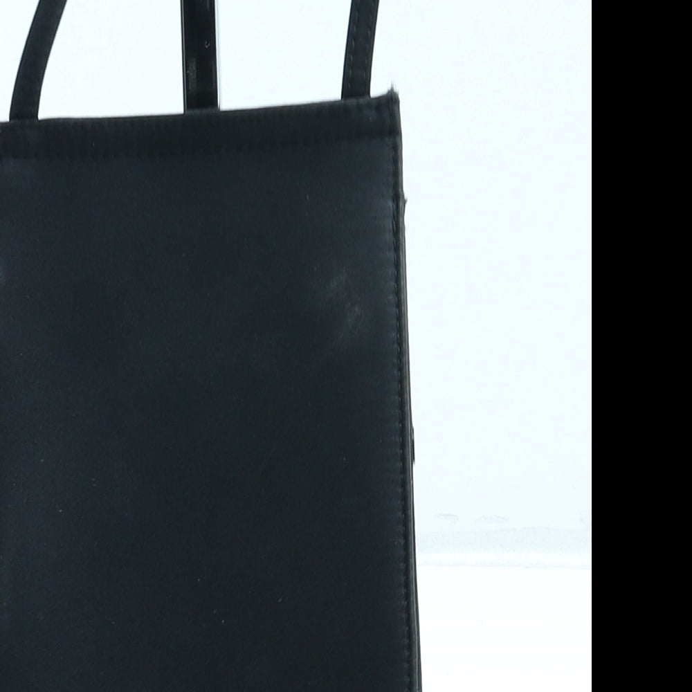 Preworn Womens Black Polyester Top Handle Bag Size Small