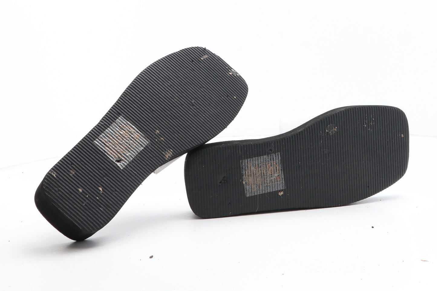 Primark Womens White Synthetic Slip On Sandal UK