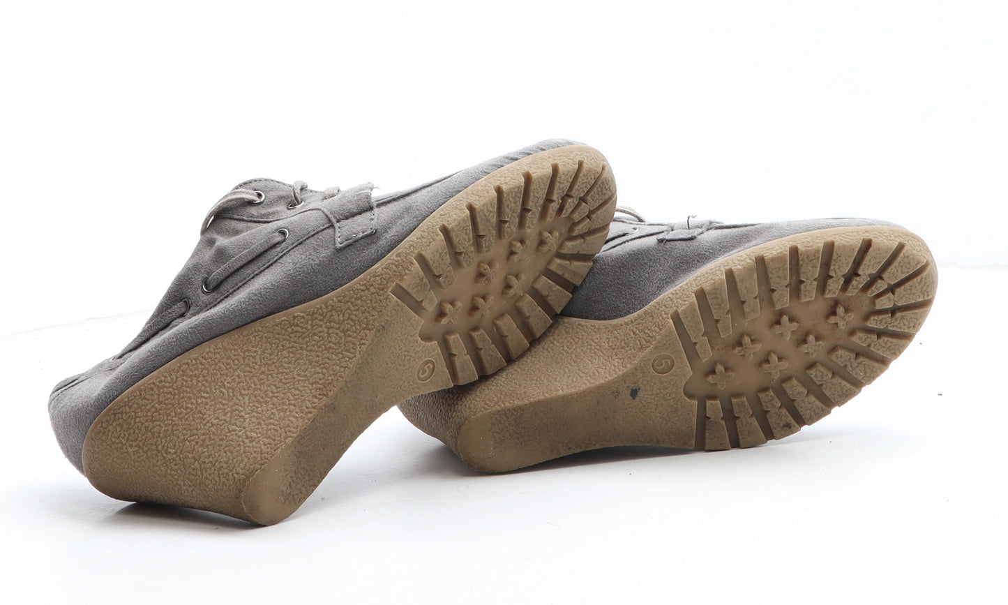 Preworn Womens Grey Synthetic Bootie Boot UK