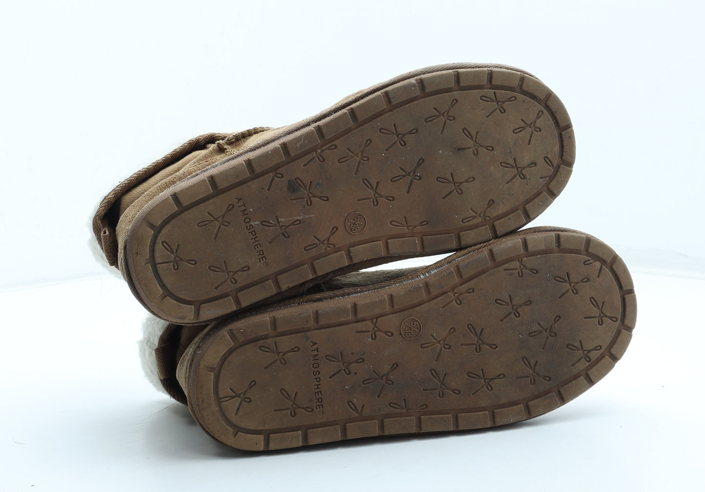 Atmosphere Womens Brown Polyester Shearling Style Boot UK