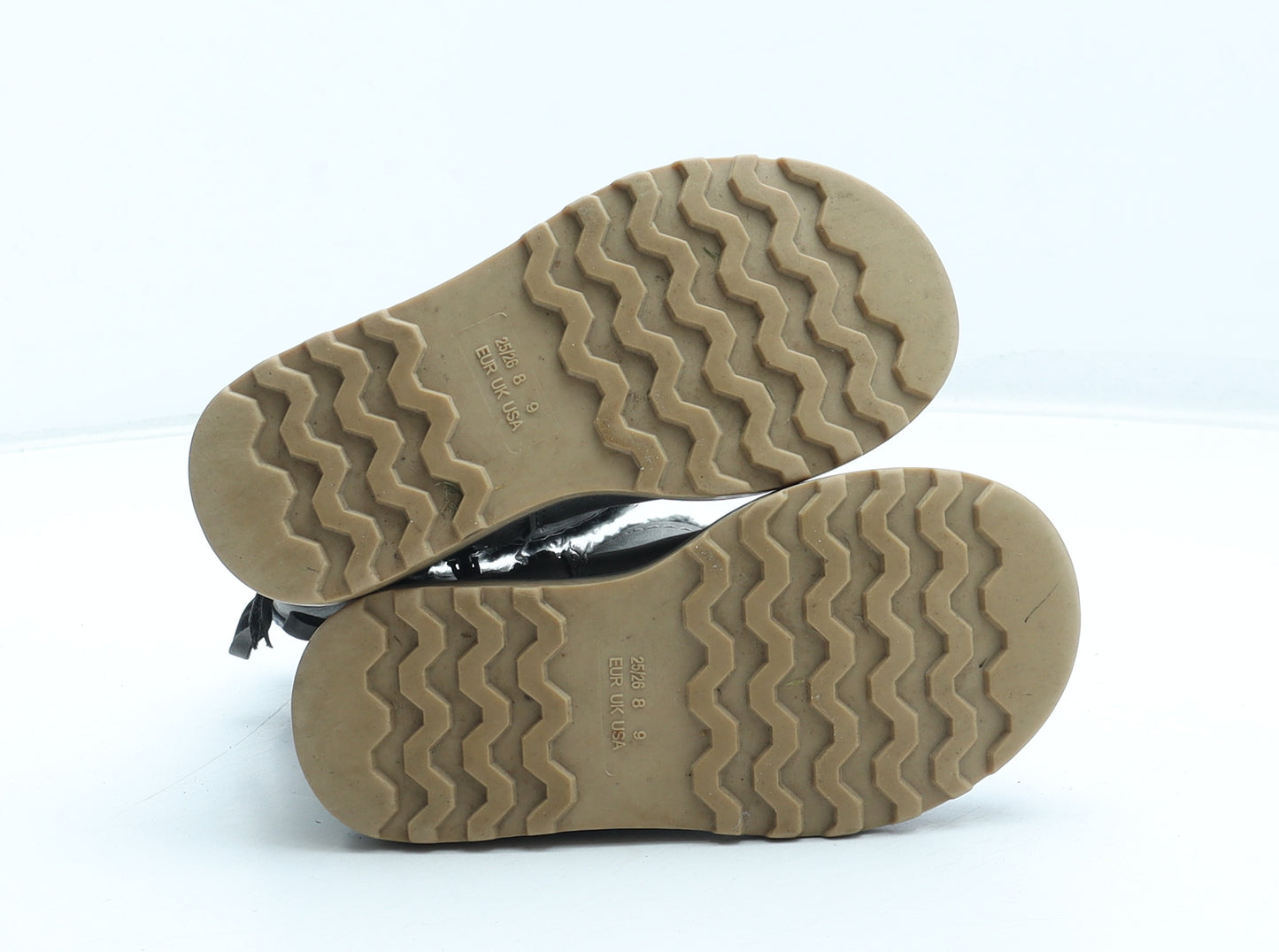 Primark Girls Grey Polyurethane Shearling Style Boot UK 8 25