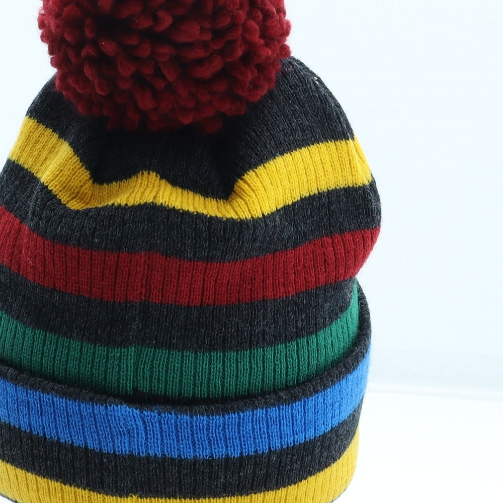 Nutmeg Boys Multicoloured Striped Acrylic Bobble Hat Size S - Harry Potter Size 7-10 Years