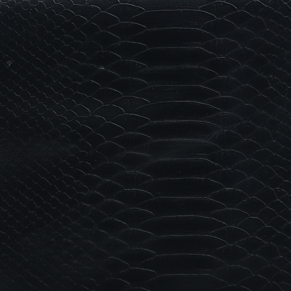 Preworn Womens Black Polyurethane Clutch Size Small - Croc Texture