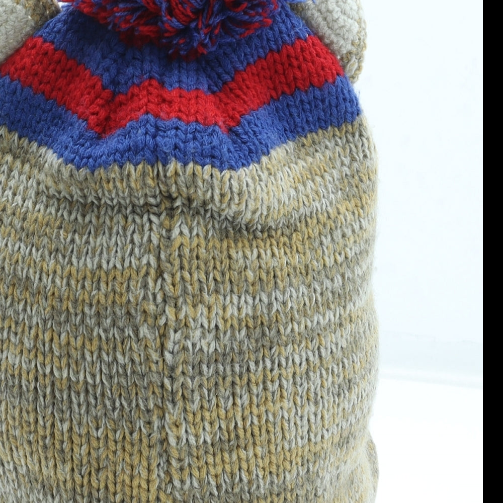 Nutmeg Boys Multicoloured Acrylic Winter Hat Size S - Bear Detail Size 10-13 Years