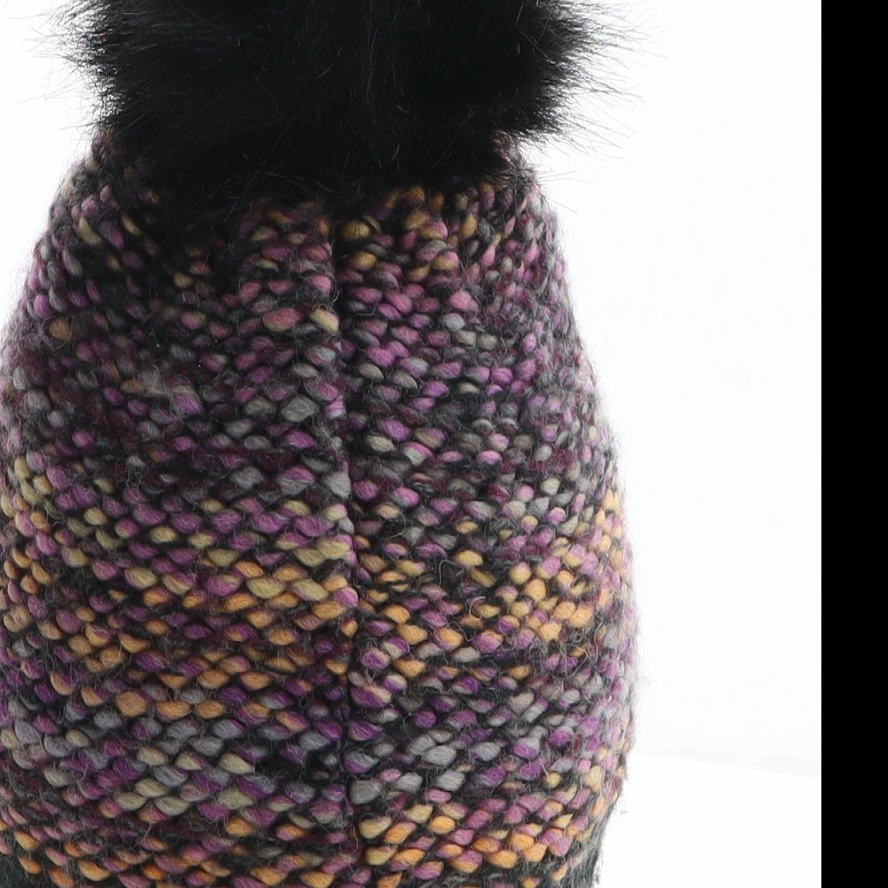 Crane Womens Multicoloured Acrylic Bobble Hat One Size