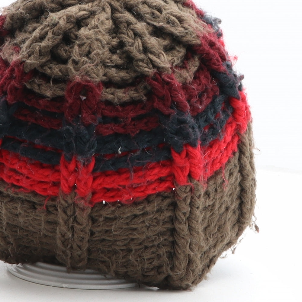 Barts Mens Brown Acrylic Beanie One Size