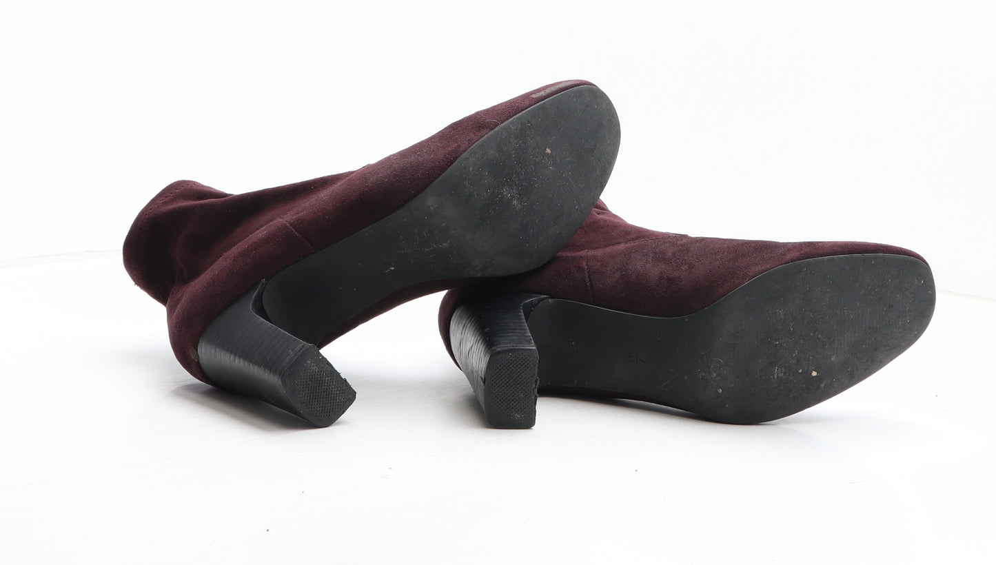 Preworn Womens Purple Fabric Bootie Boot UK