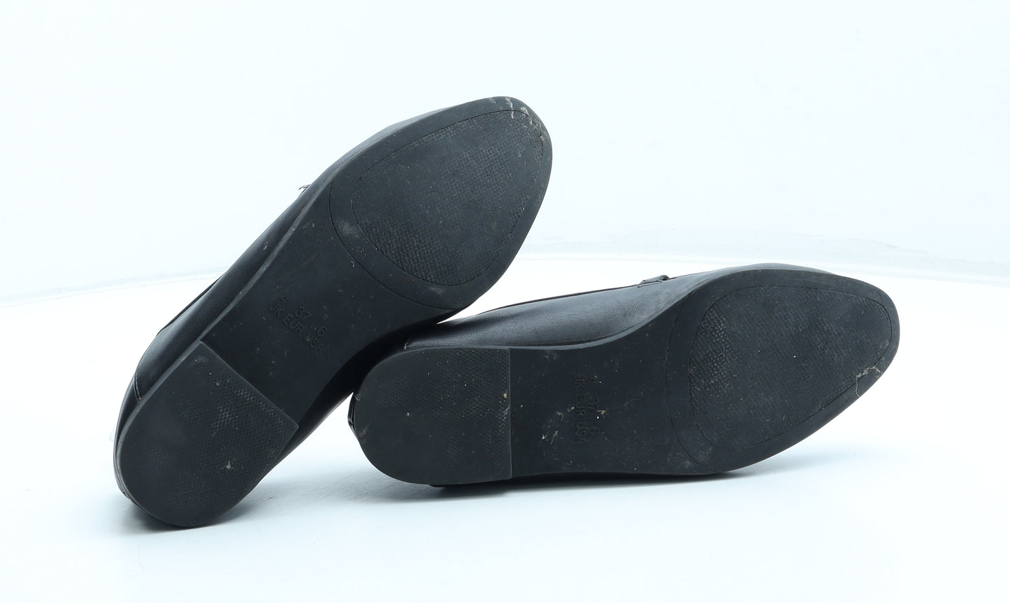 Primark Womens Black Polyurethane Loafer Flat UK