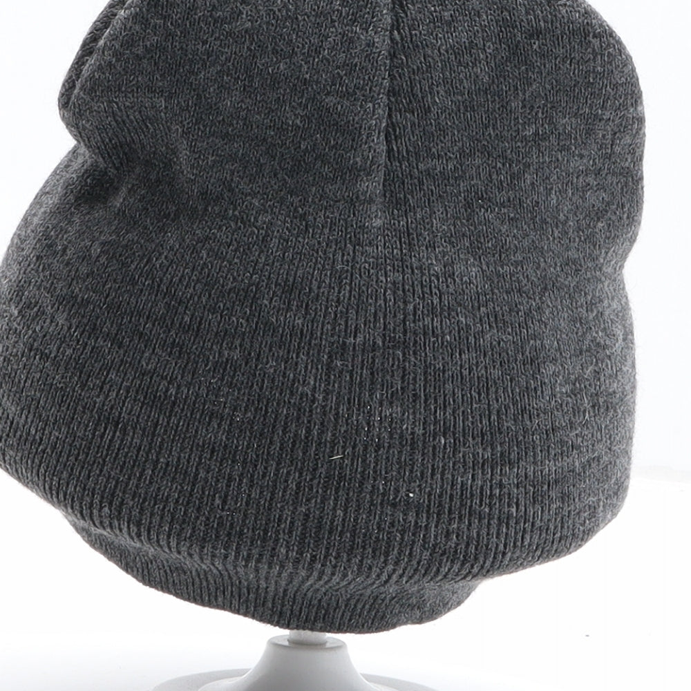 Deluxe Goods Mens Grey Acrylic Beanie One Size