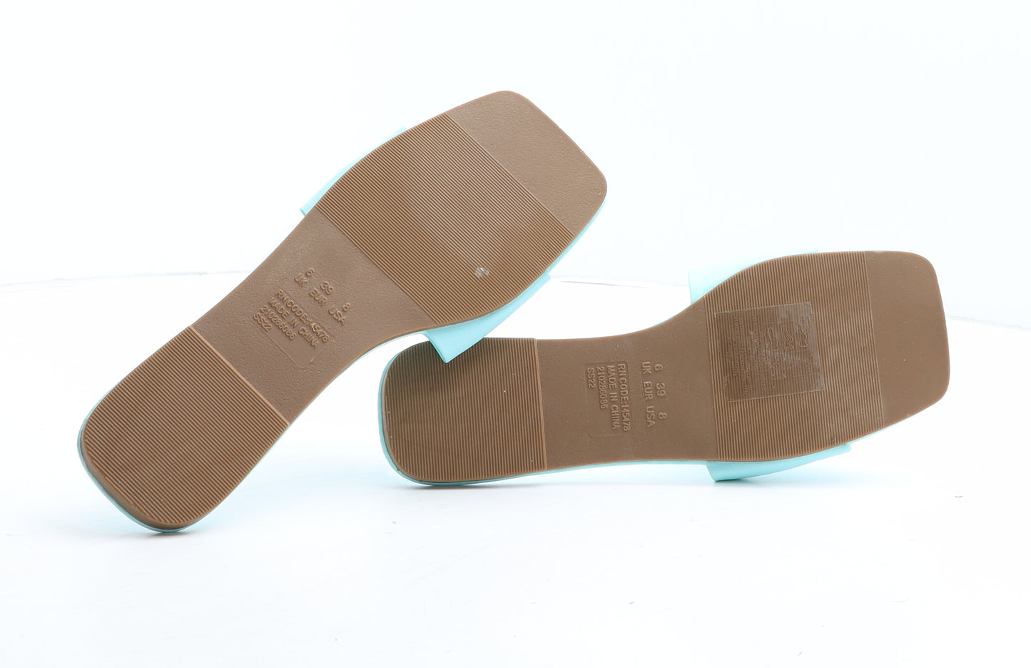 Primark Womens Blue Synthetic Slip On Sandal UK