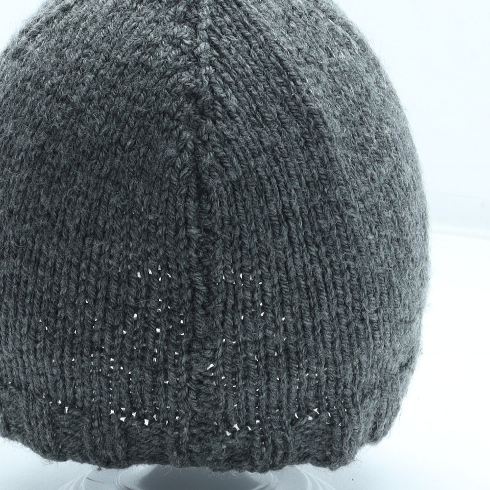 Preworn Mens Grey Acrylic Beanie One Size