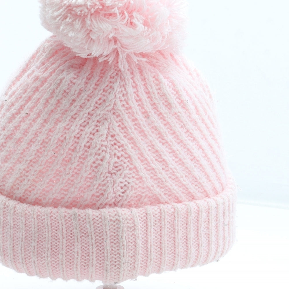 Nutmeg Girls Pink Acrylic Bobble Hat Size S - Peppa Pig Size 1-3 Years