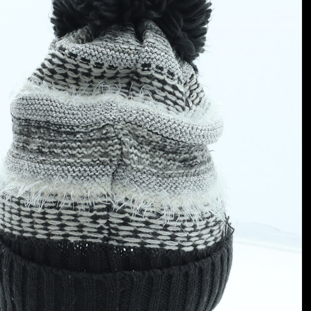 Atmosphere Mens Multicoloured Geometric Acrylic Winter Hat One Size