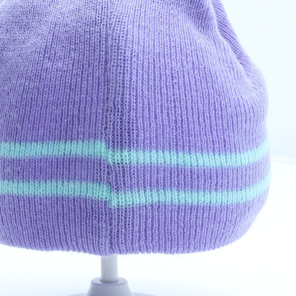 Preworn Girls Purple Acrylic Beanie One Size