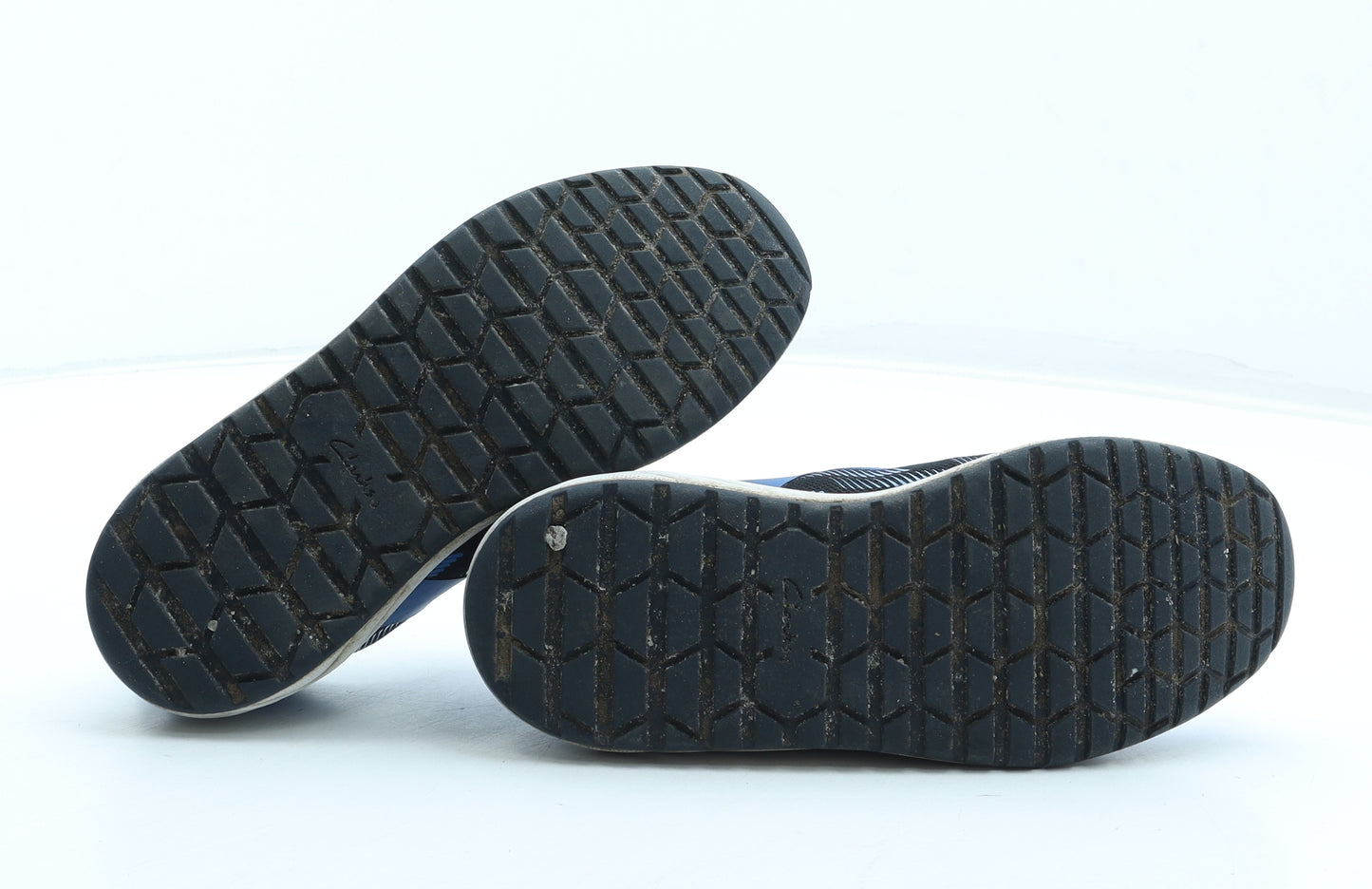 Clarks Boys Blue Geometric Polyester Trainer UK 13.5