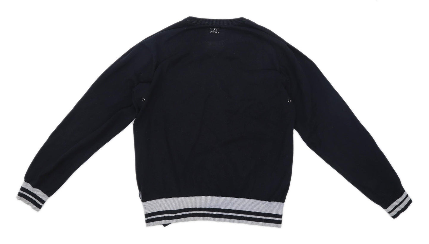 Le Breve Mens Size M Cotton Black Jumper
