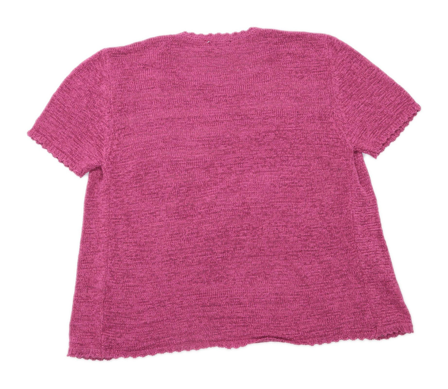 Bonmarche Womens Size M Striped Pink Top (Regular)