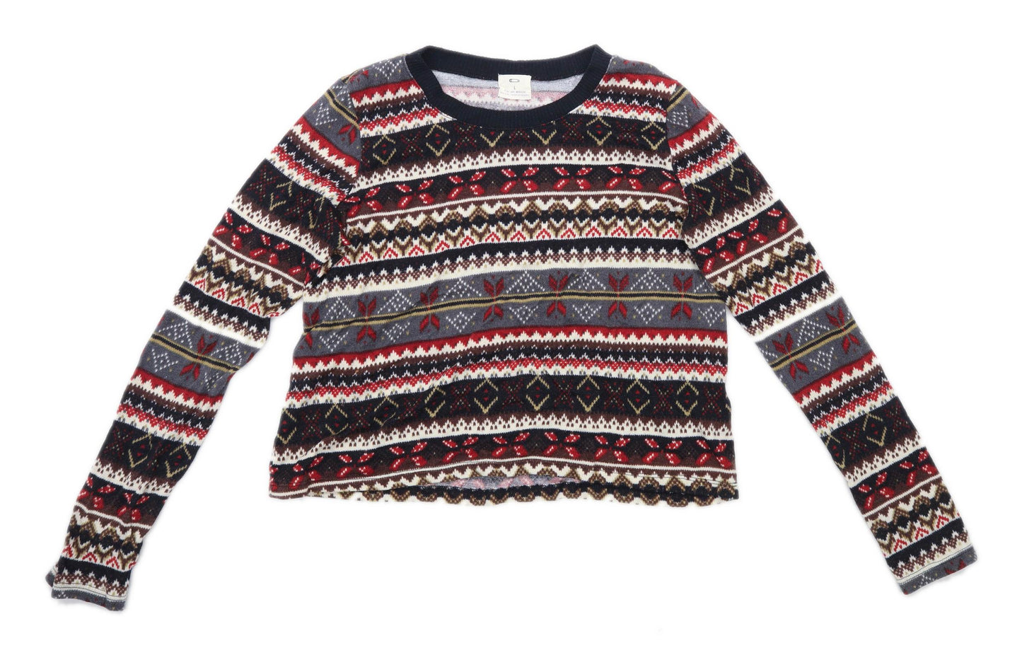 Pins & Needles Womens Size L Geometric Multi-Coloured Jumper (Regular)