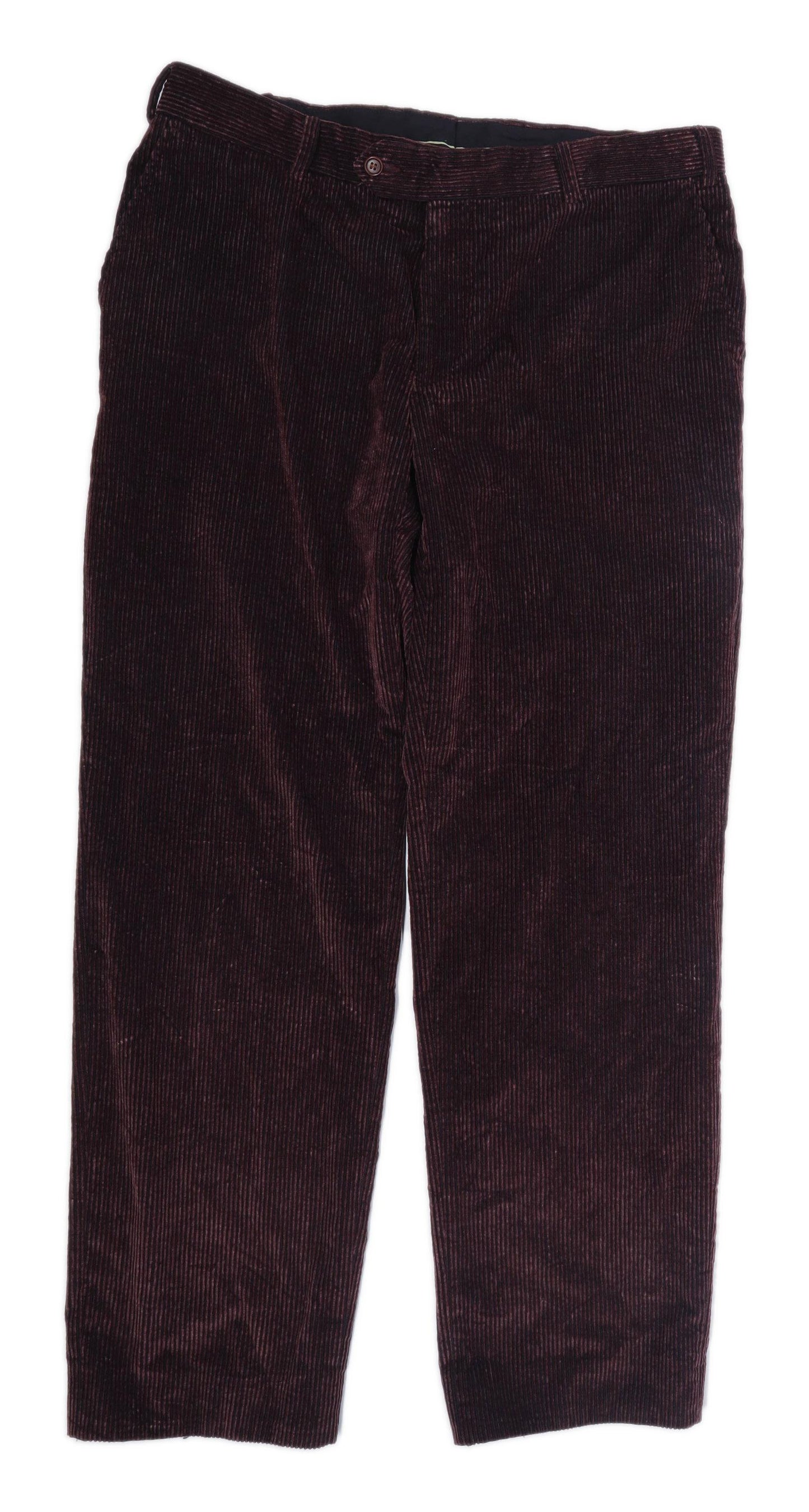 Magee Mens Burgundy Corduroy Trousers Size W36/L30