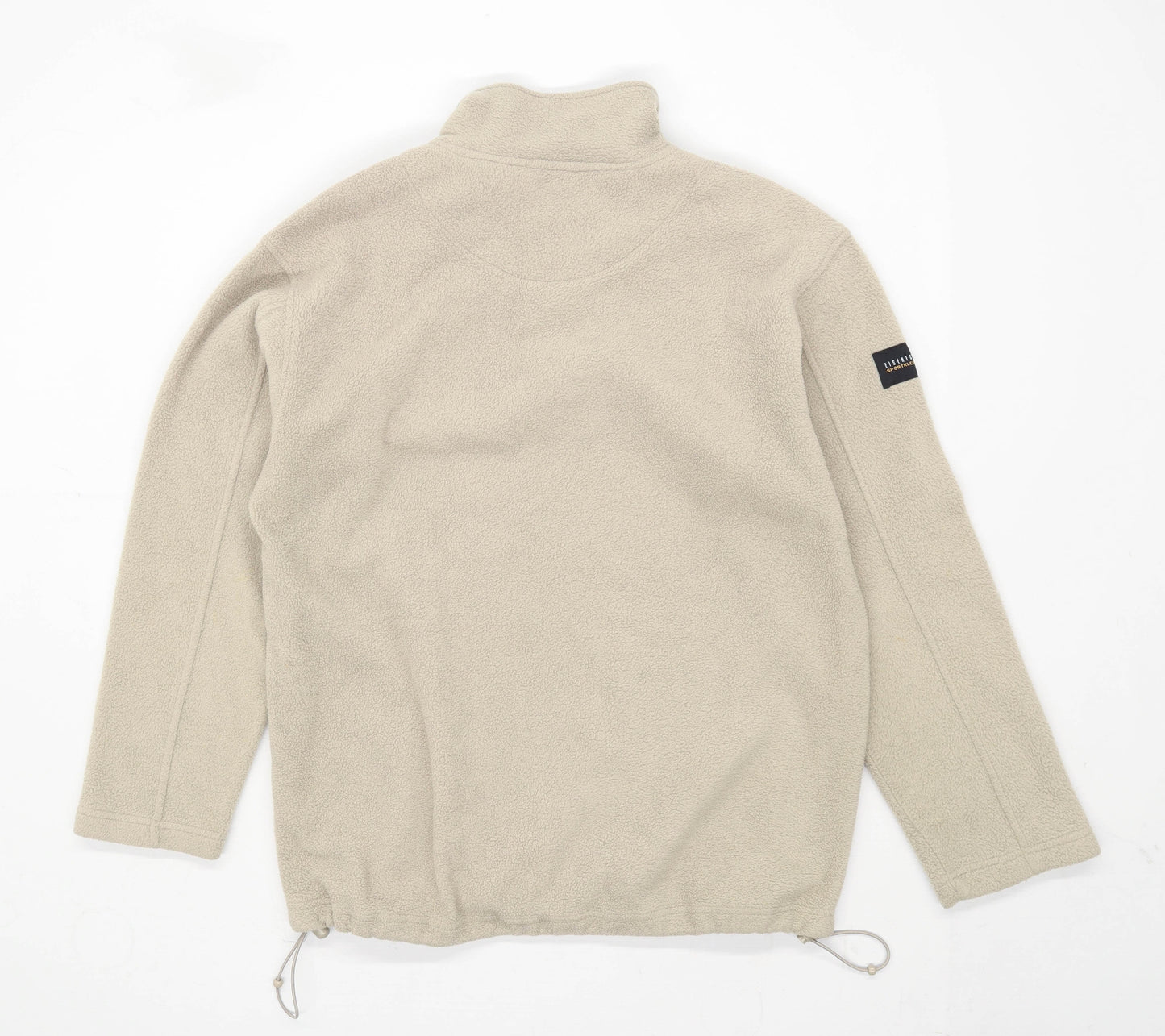 Eisenegger Mens Size M Beige Quarter Zip Fleece Jacket