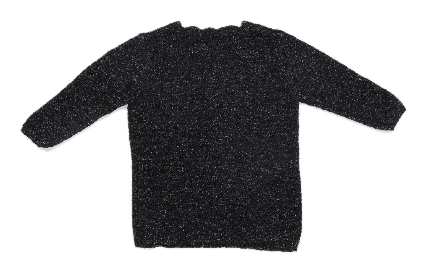 Bonmarche Womens Size M Floral Black Glittery Top (Regular)