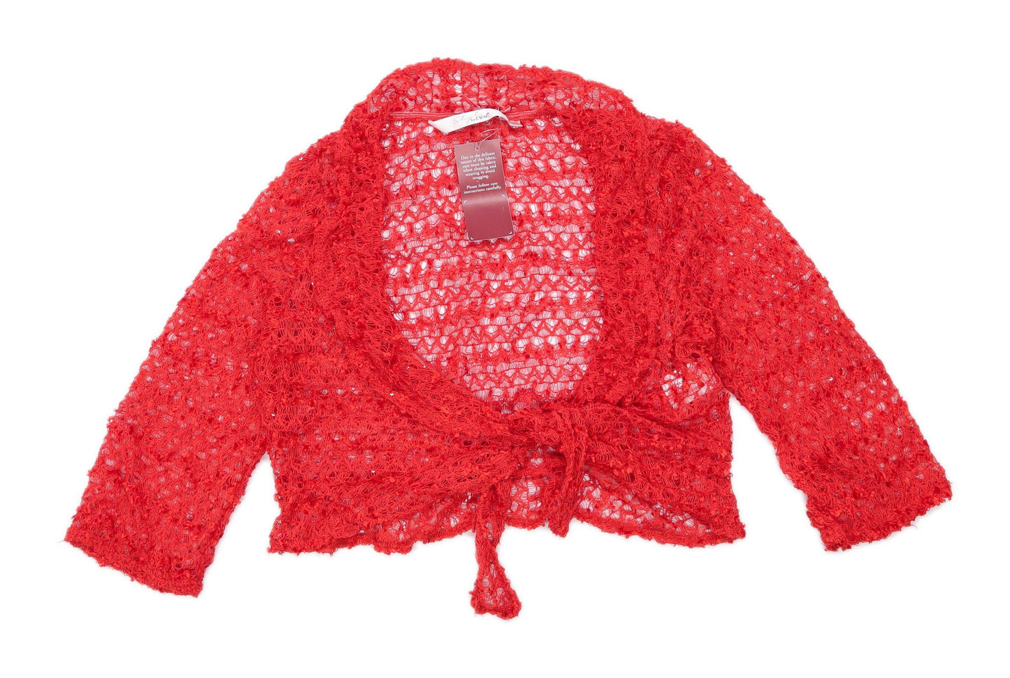 Edinburgh Woollen Mill Womens Size M Red Cardigan (Regular)
