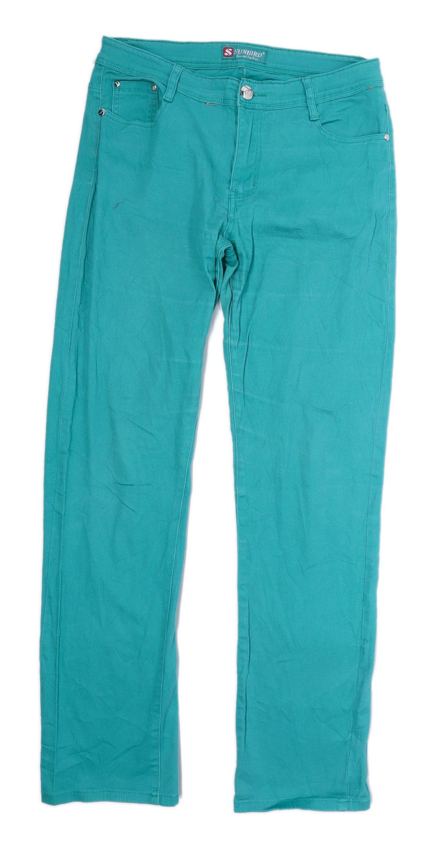 Womens Sunbird Green Denim Jeans Size W33/L29