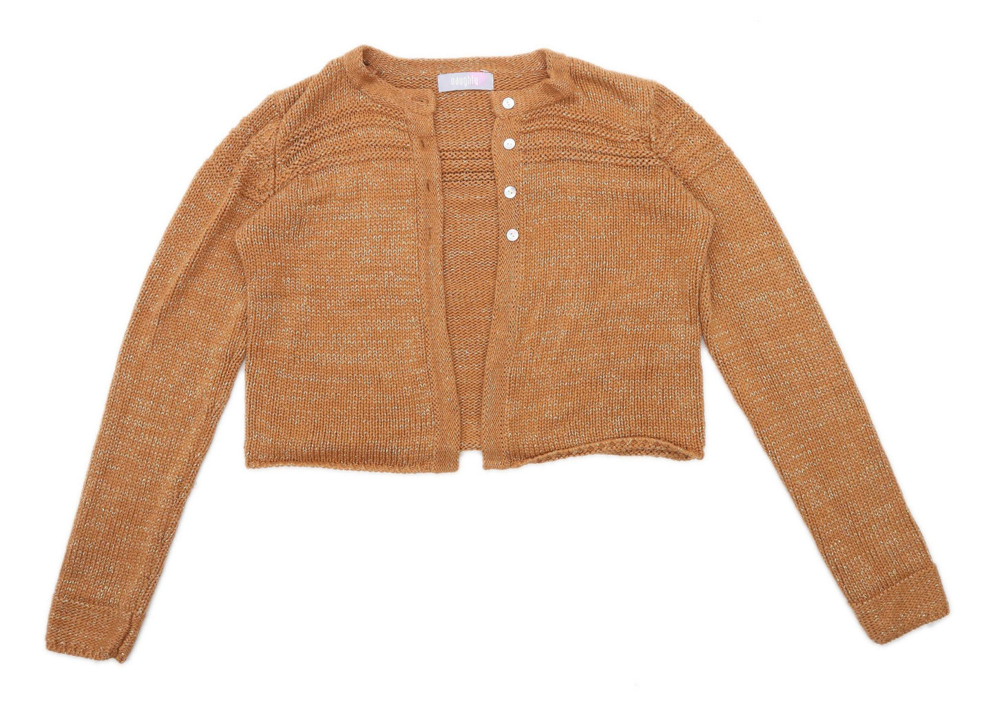 Naughty Womens Size S Gold Cardigan (Regular)