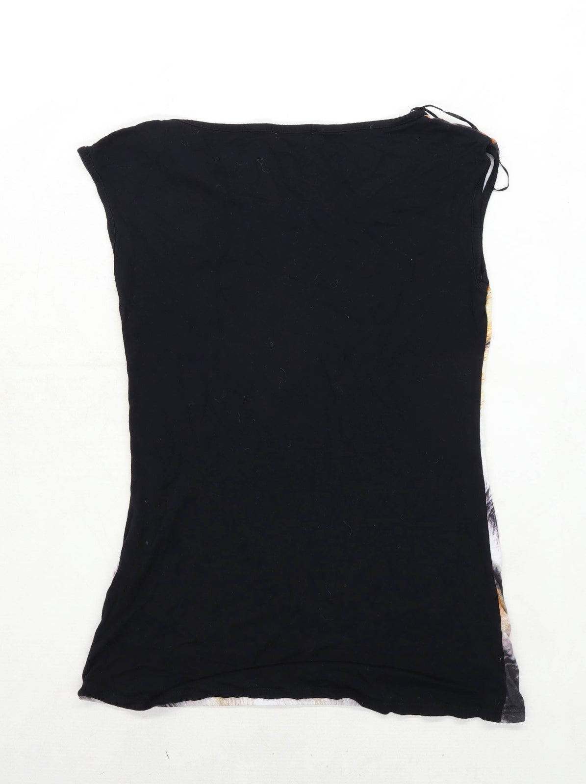 George Womens Size 8 Black Tiger T-Shirt (Regular)
