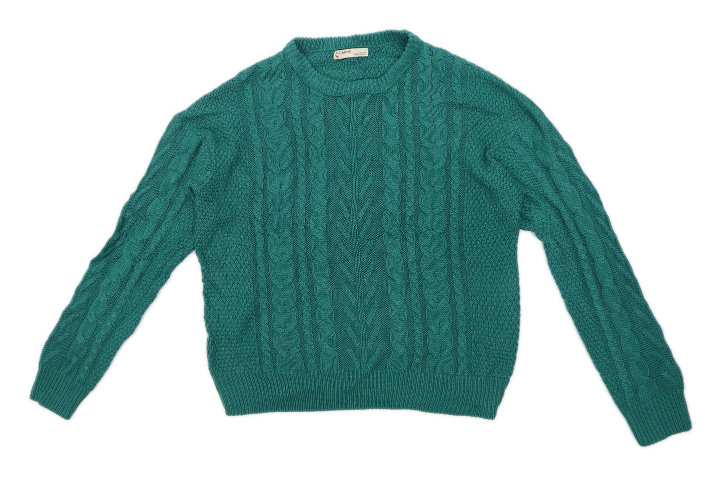 Pull & Bear Womens Size M Green Jumper (Regular)