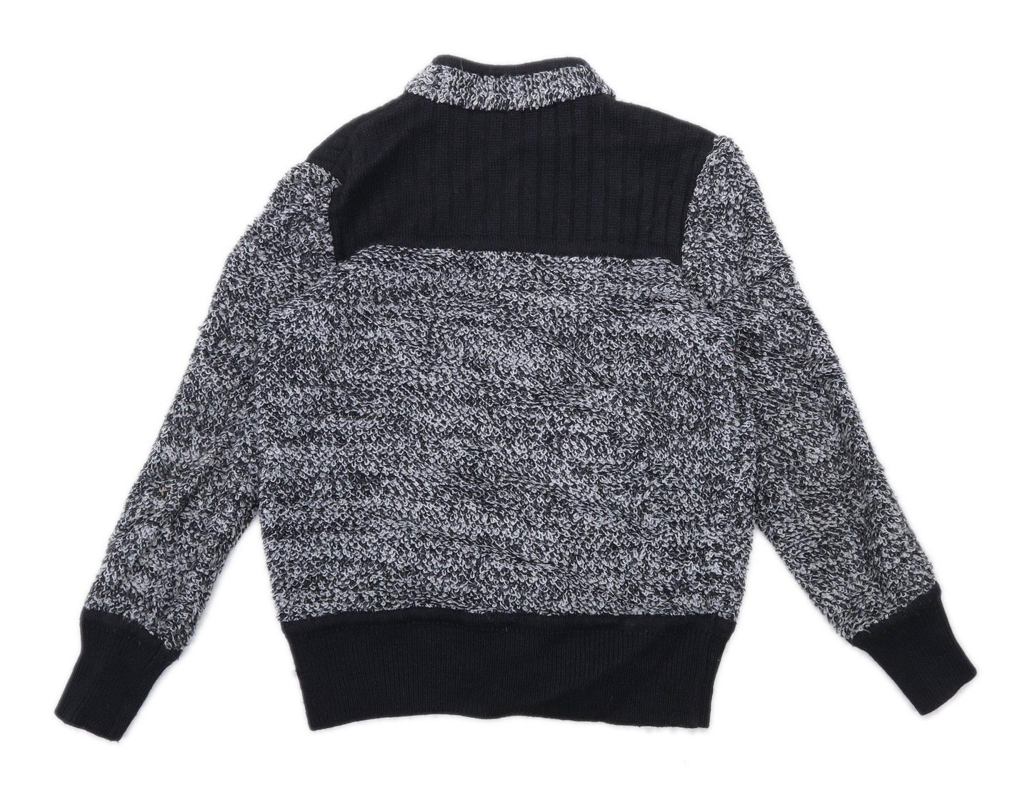 Tricoville Womens Size 8 Wool Blend Grey Cardigan (Regular)