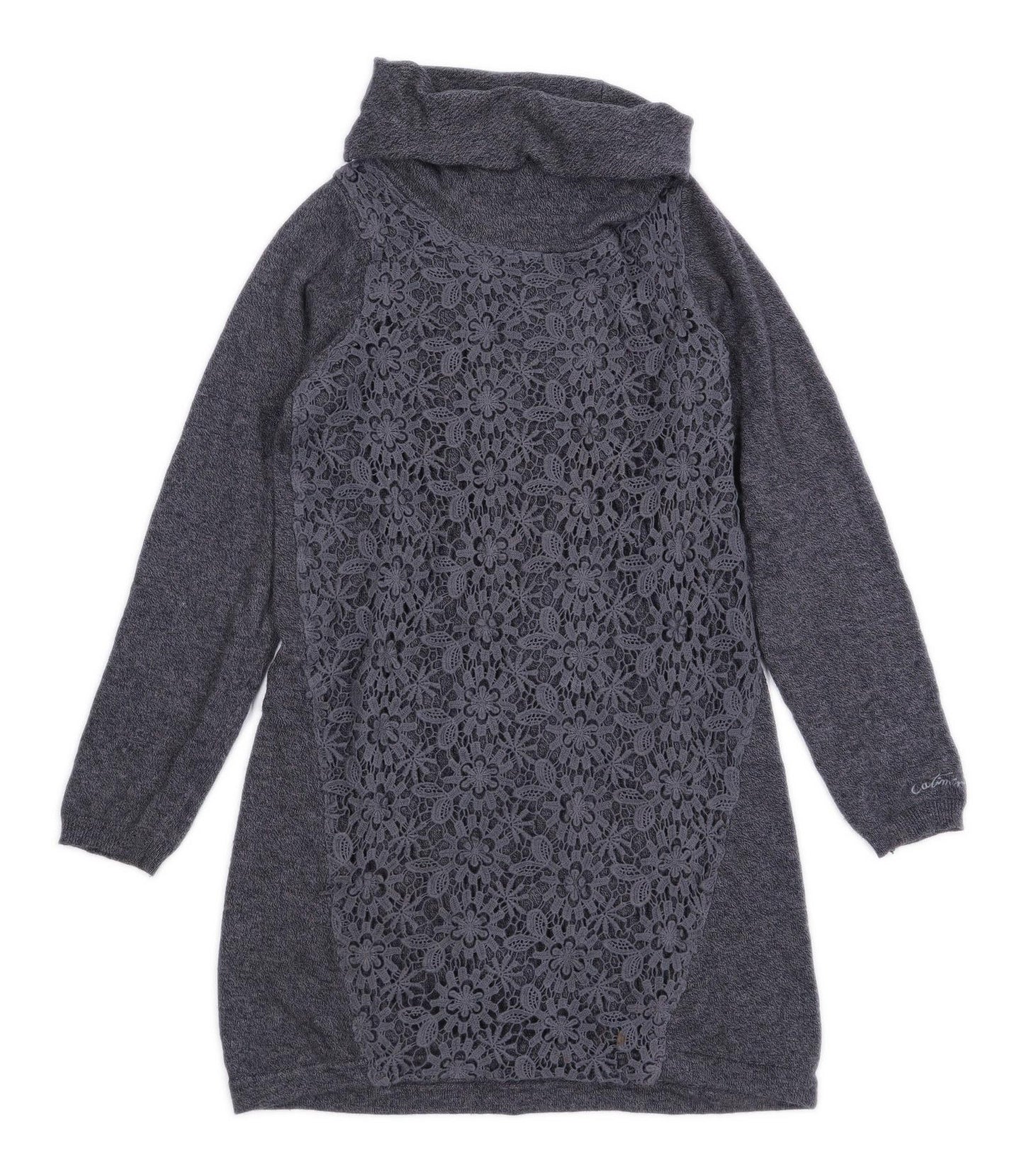 Catimini Girls Floral Grey Dress Age 14 Years