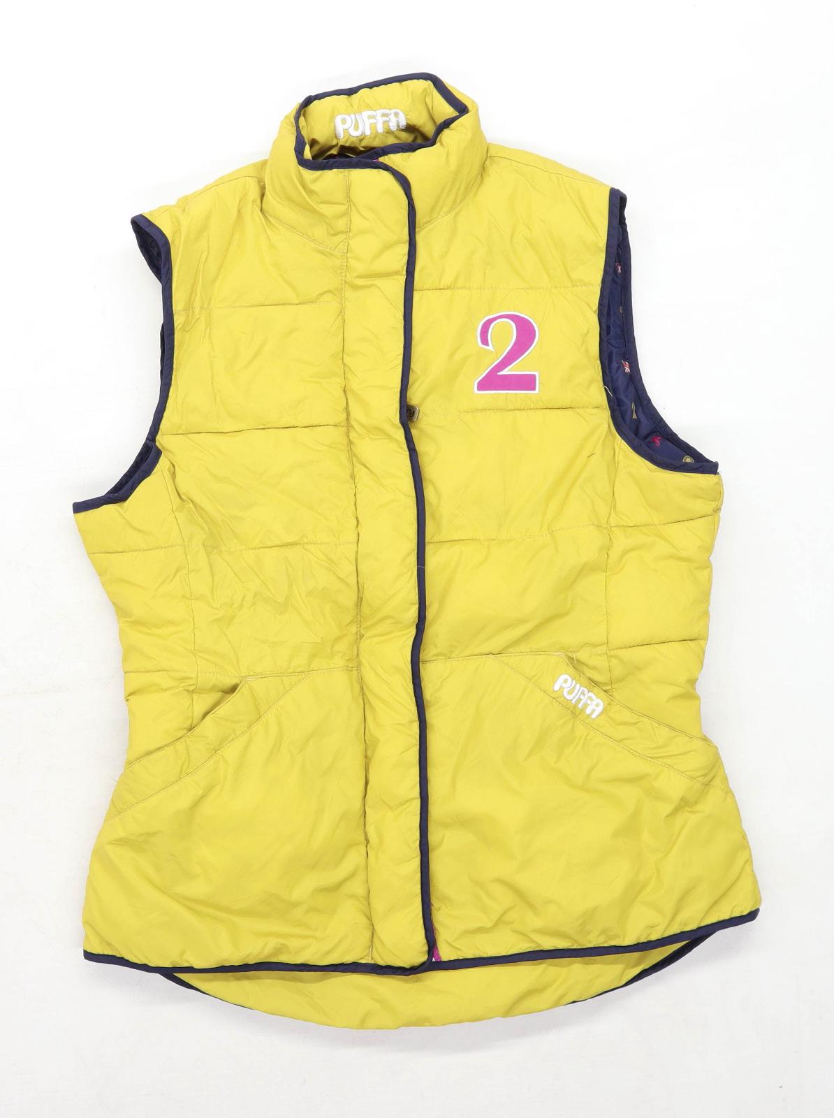 Puffa Womens Size 10 Yellow Gilet
