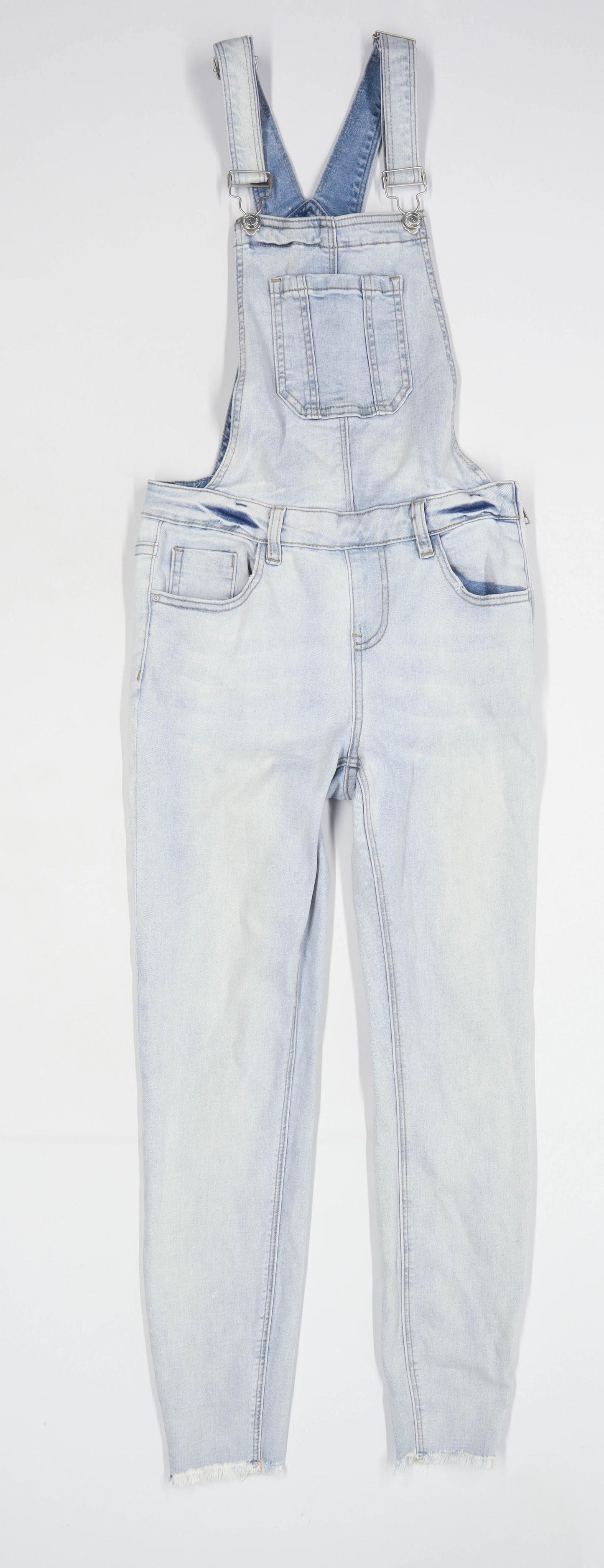 Womens New Look Blue Denim Dungarees Size 8/L26