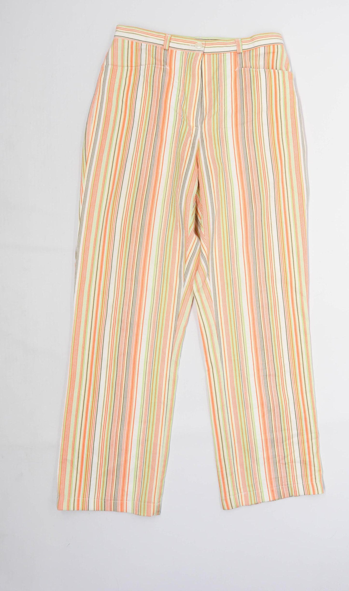 Womens Infinaty Multi-Coloured Cotton Trousers Size 10/L26