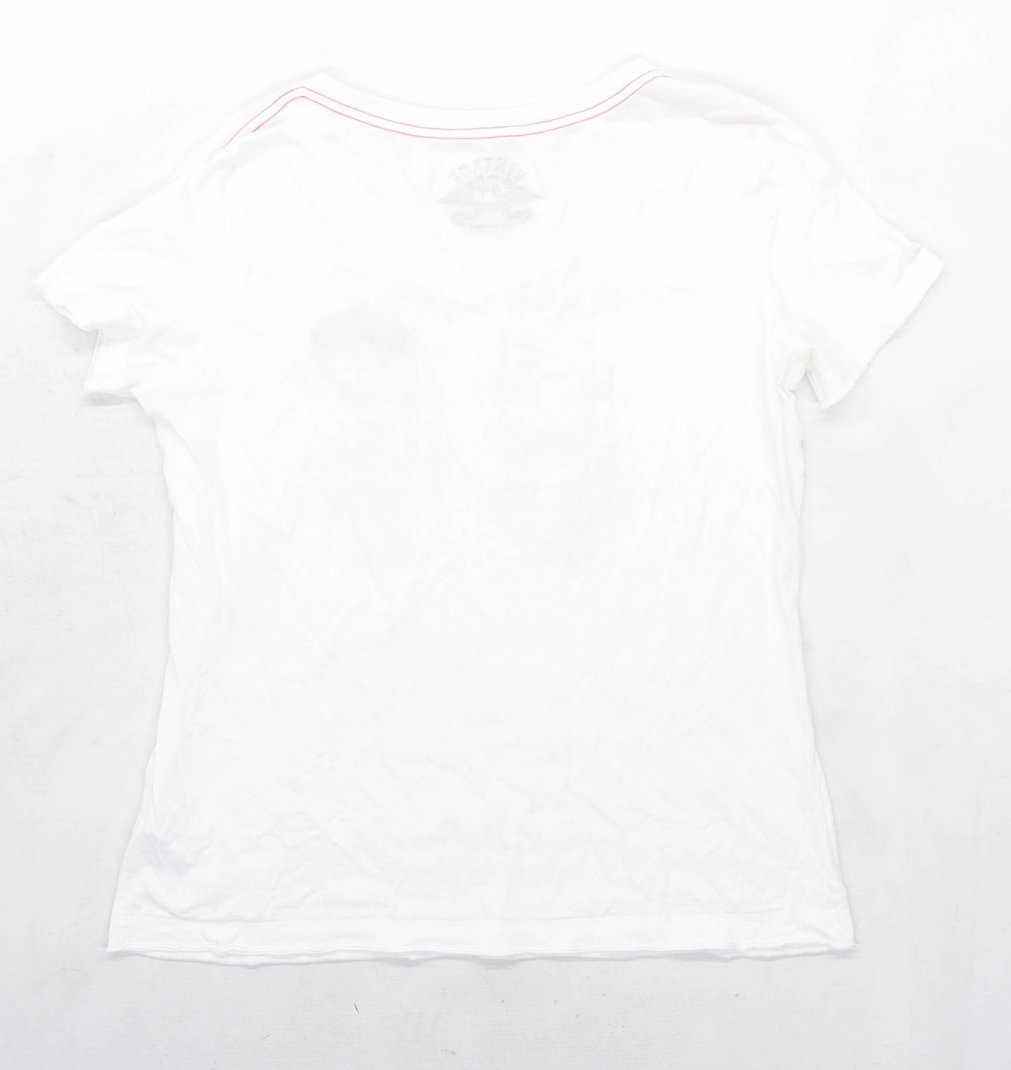 Marks & Spencer Womens Size 16 Cotton White T-Shirt (Regular)