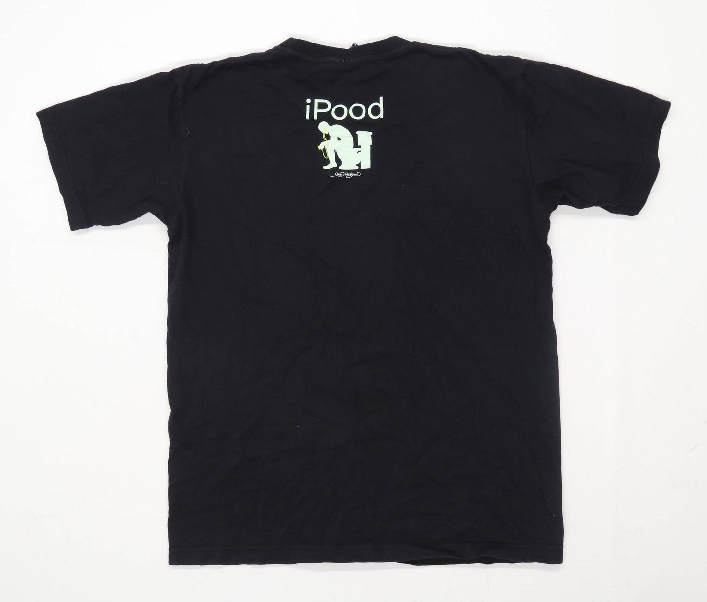 Unfledged Mens Size L Cotton Graphic Black Ipood T-Shirt