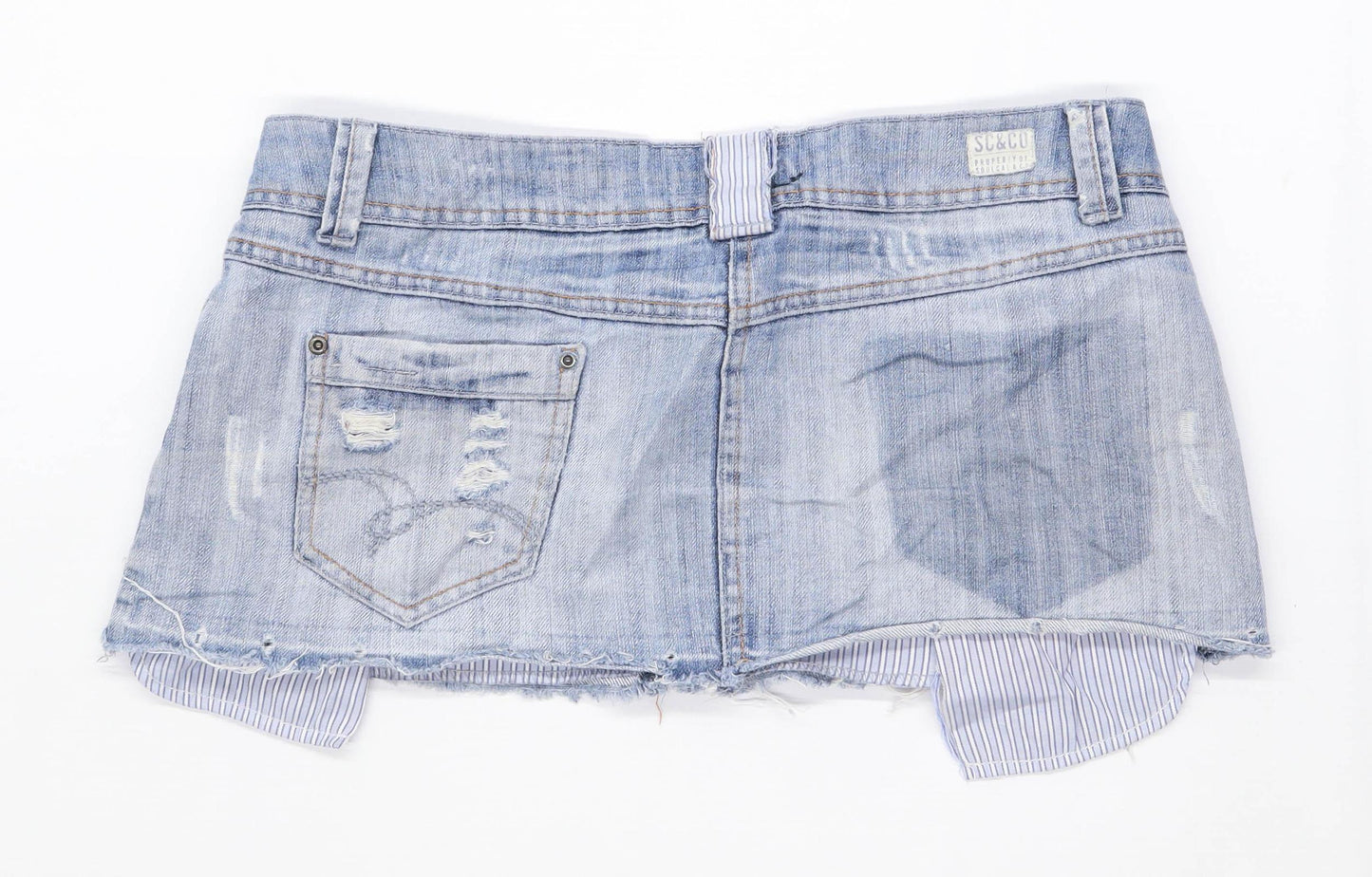 Soul Cal Womens Size 14 Denim Blue Skirt (Regular)