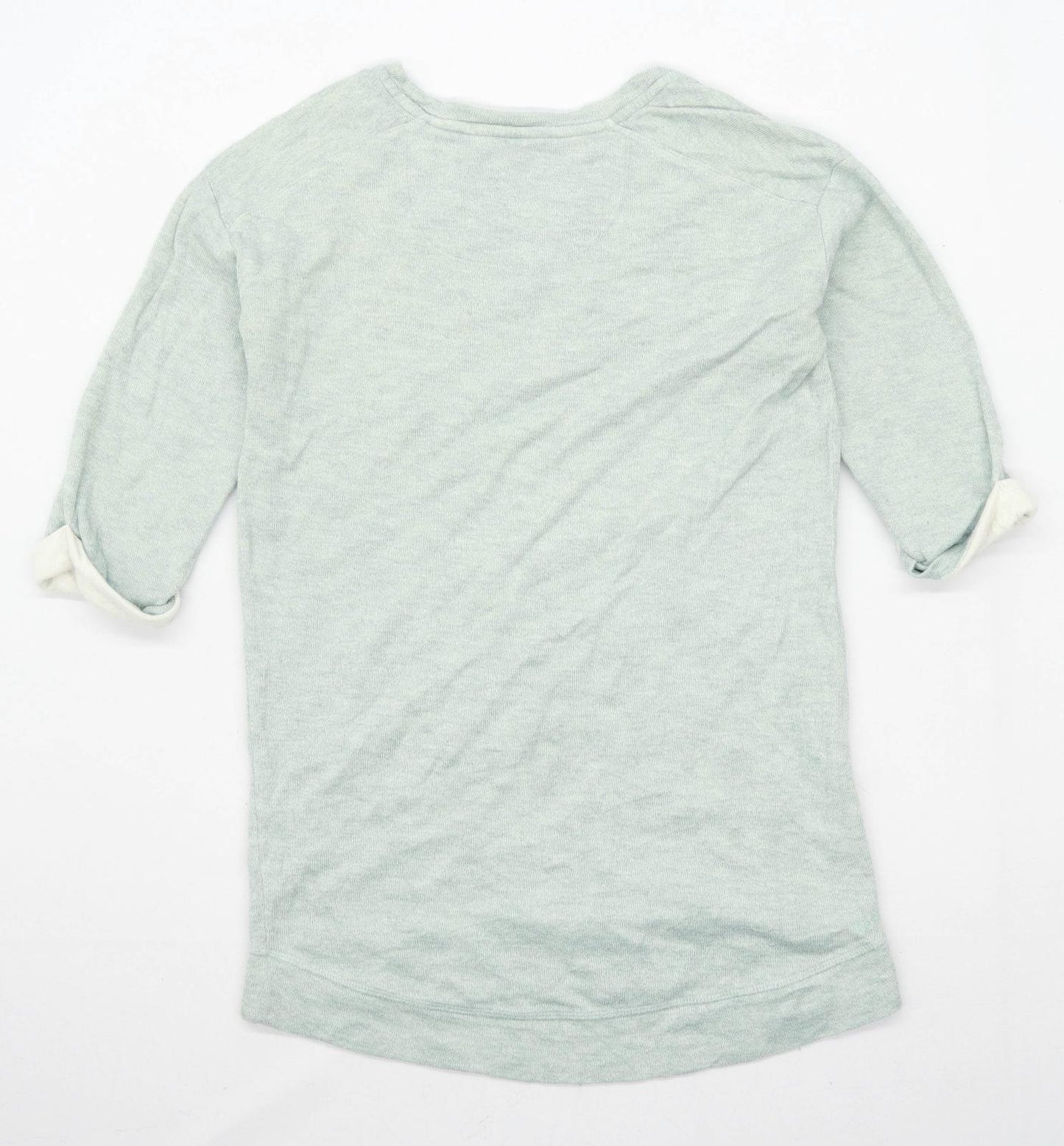 Fat Face Womens Size 8 Cotton Turquoise Jumper (Regular)