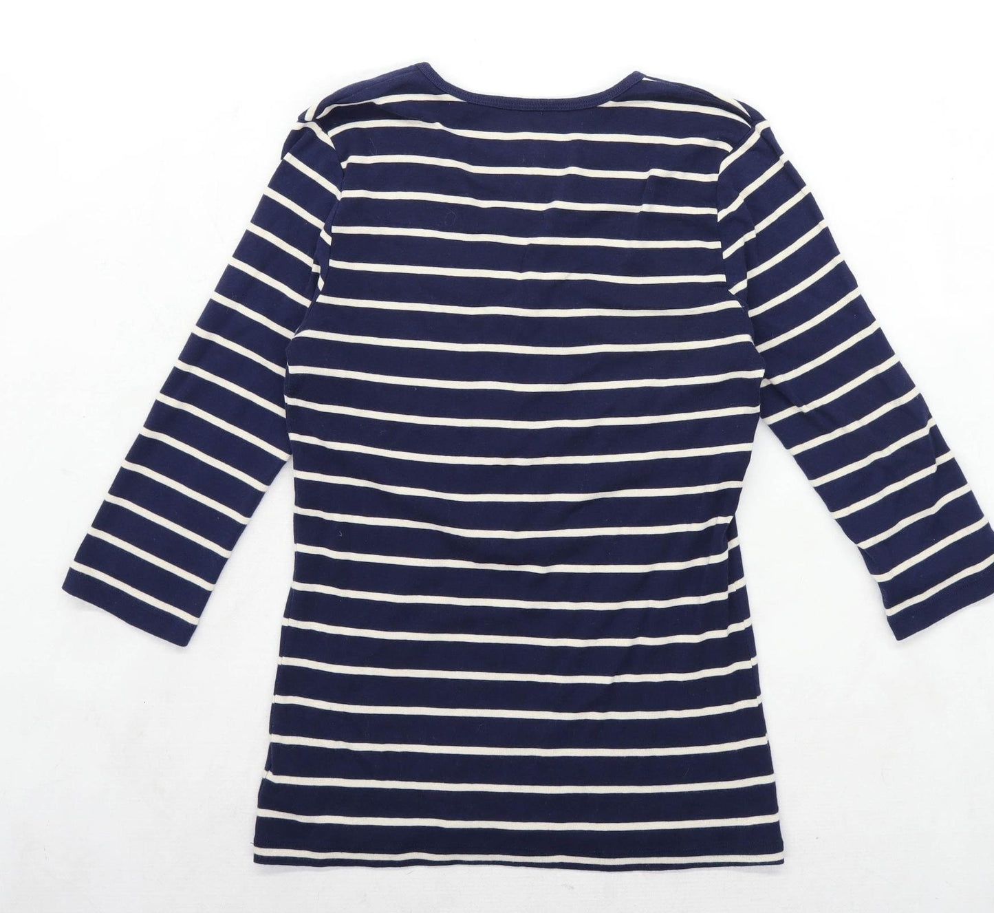 Gap Womens Size L Striped Cotton Blue Top (Regular)