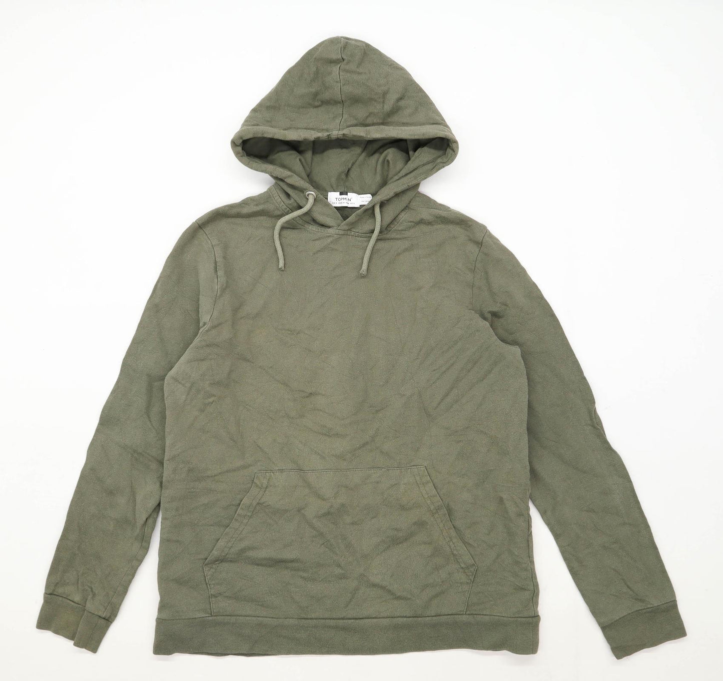 Topman Mens Size S Cotton Green Hoodie