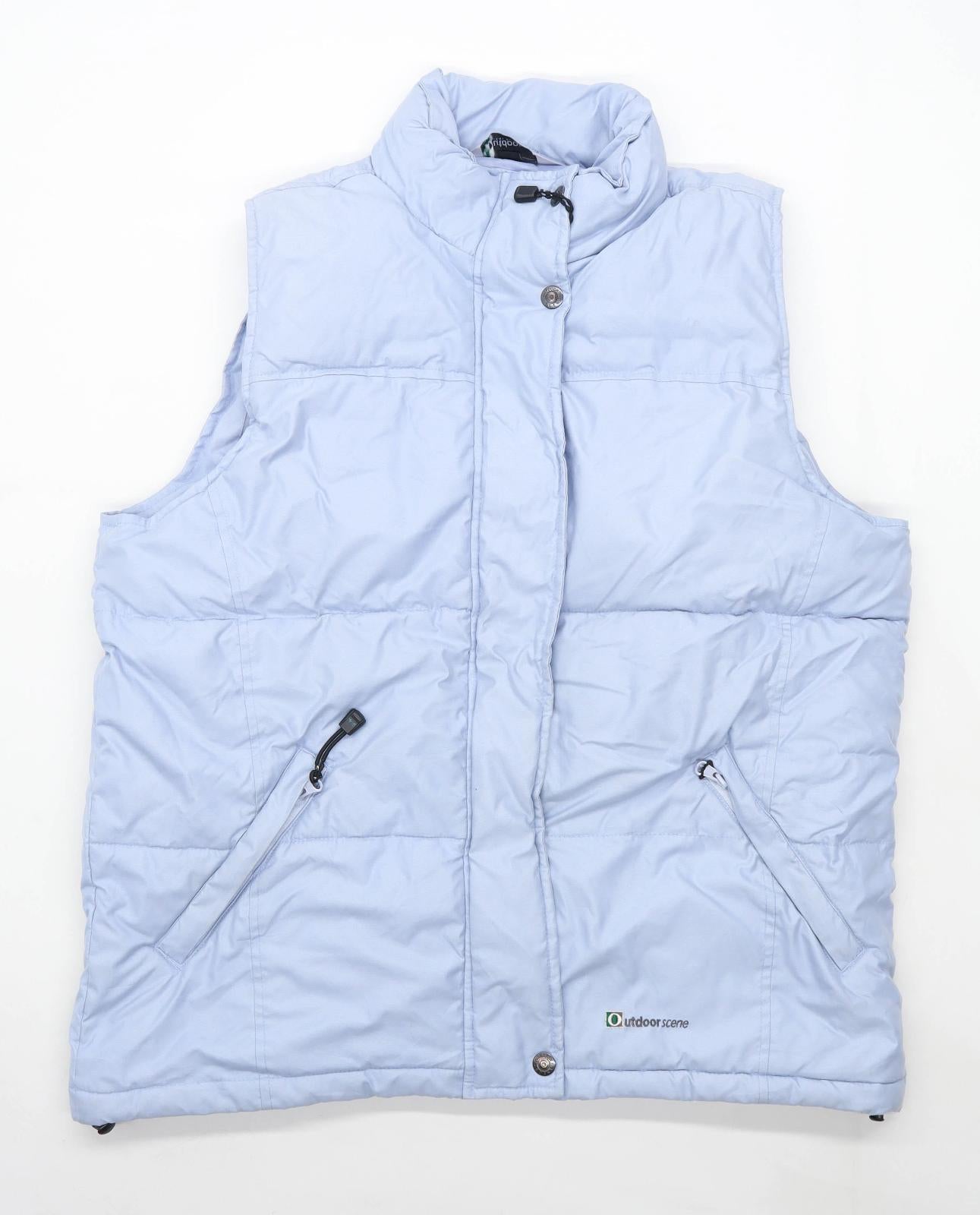 Outdoor Scene Womens Size 16-18 Blue Gilet