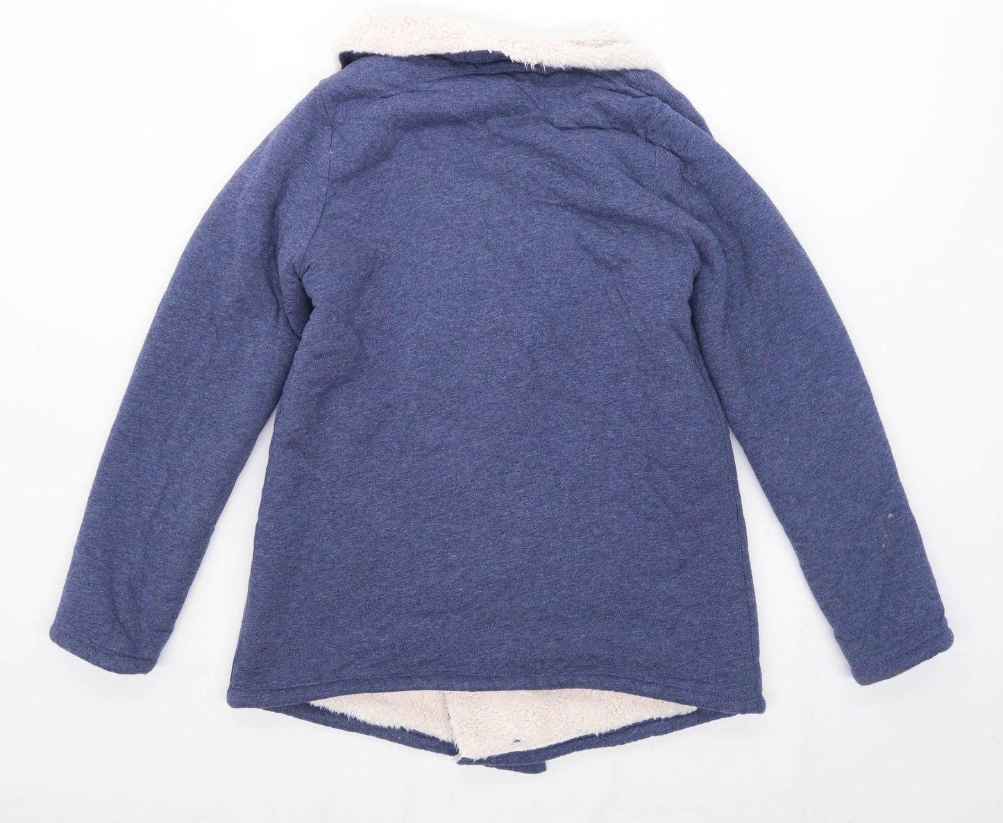 Marks & Spencer Womens Size 8-10 Cotton Blend Grey Padded Cardigan (Regular)