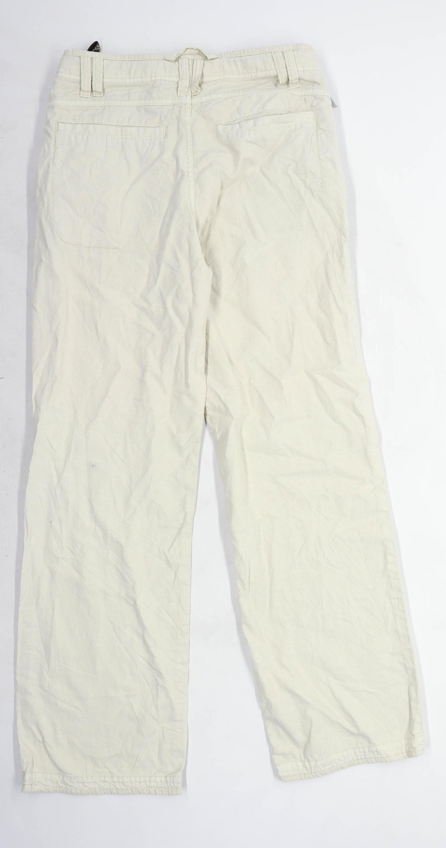 Fat Face Mens Cream Linen Blend Trousers Size W32/L32