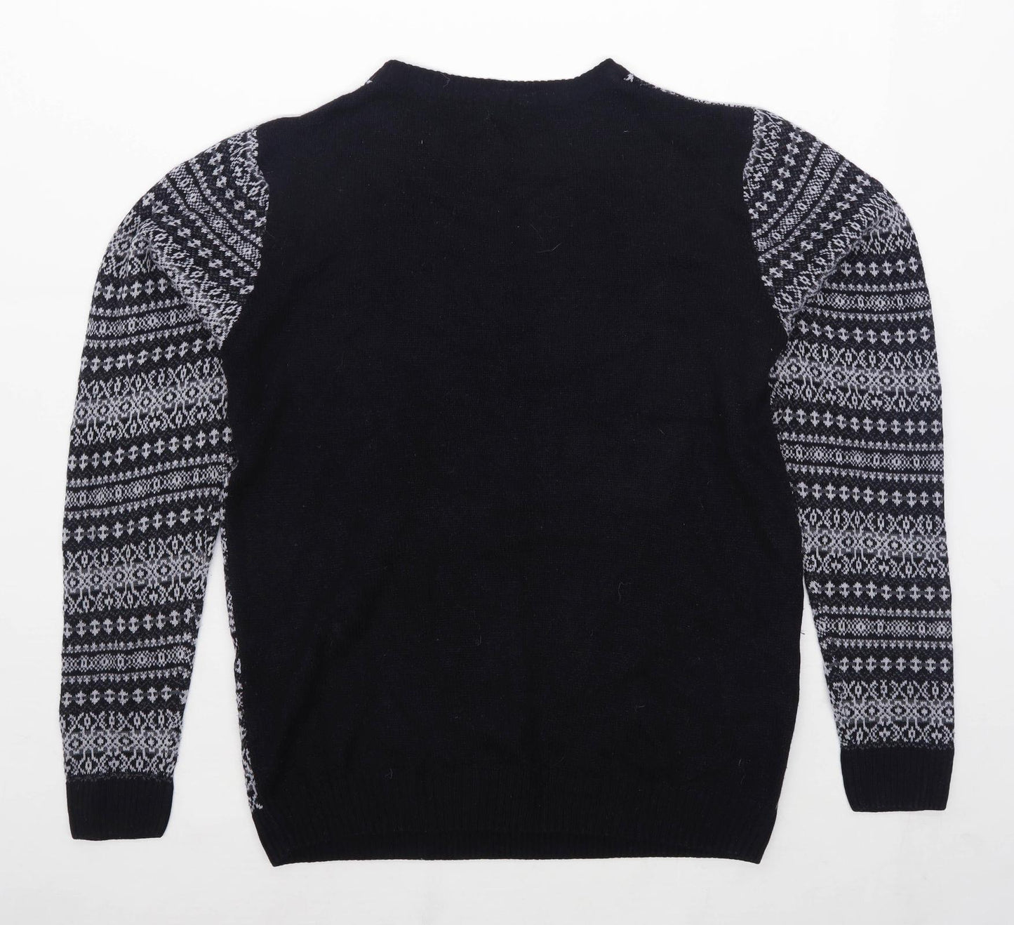 Pep & Co Mens Size S Graphic Black Jumper