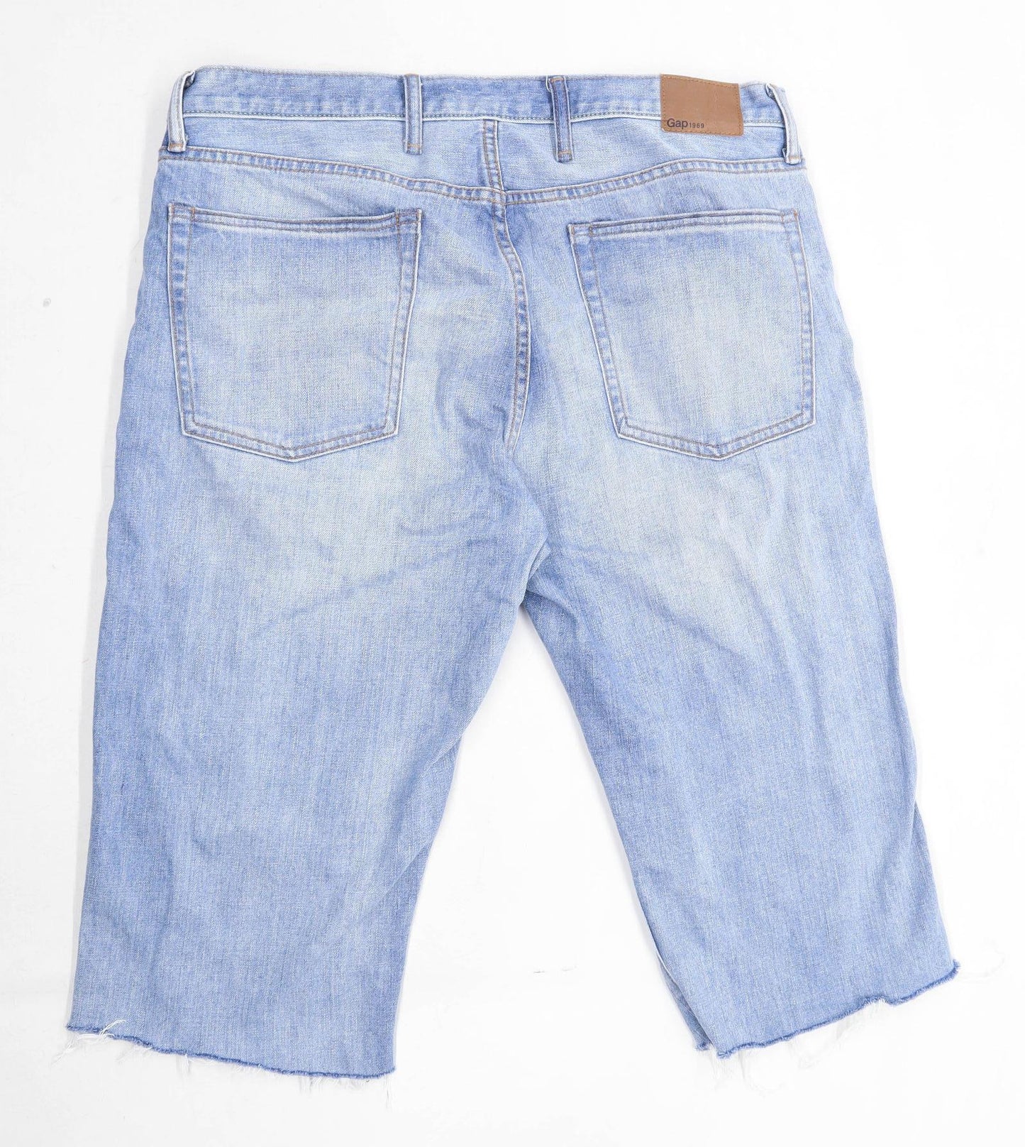 Womens Gap Blue Cotton Blend Shorts Size W36/L18