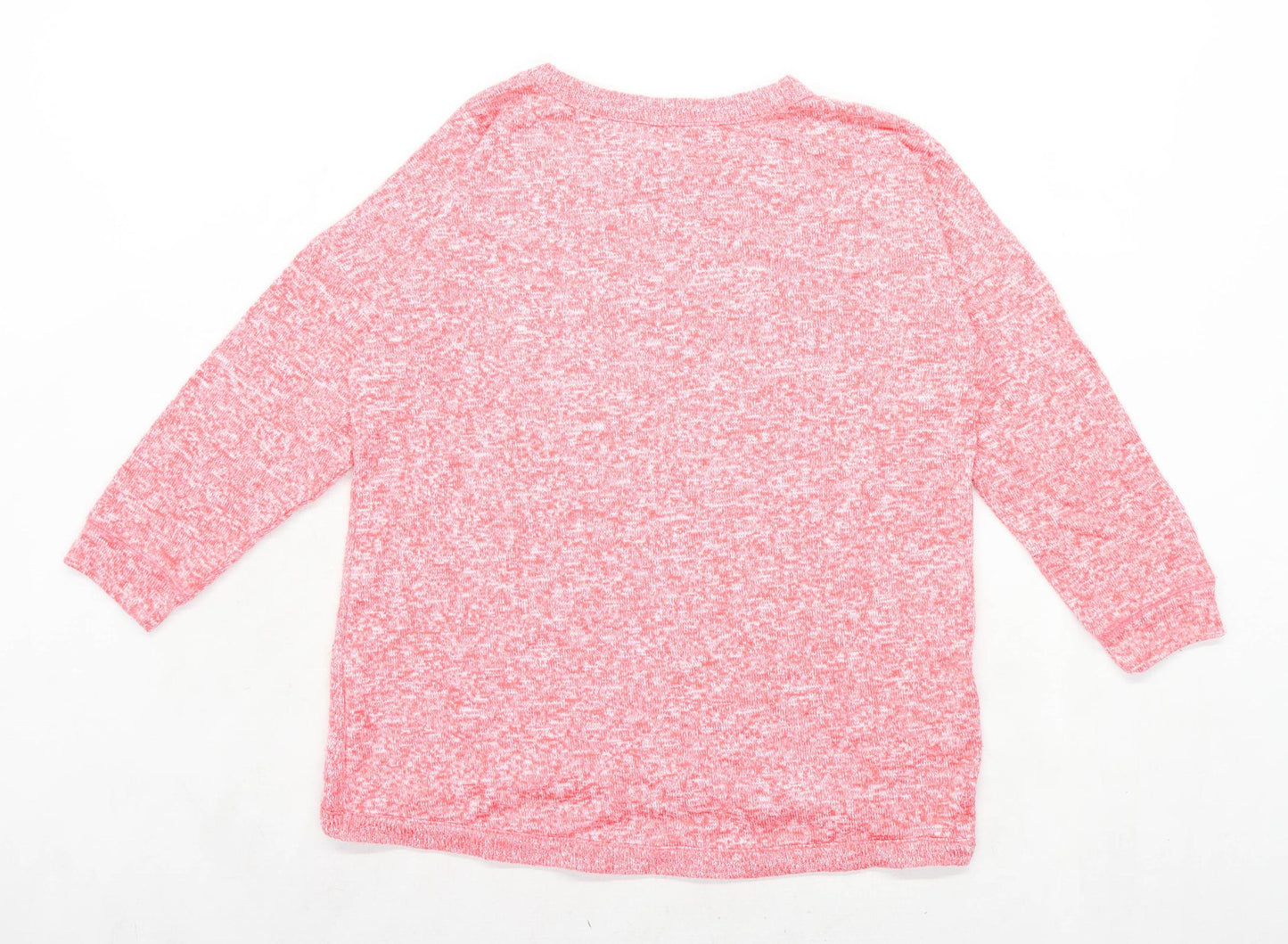 Whistles Womens Size 10 Cotton Pink Jumper (Regular)