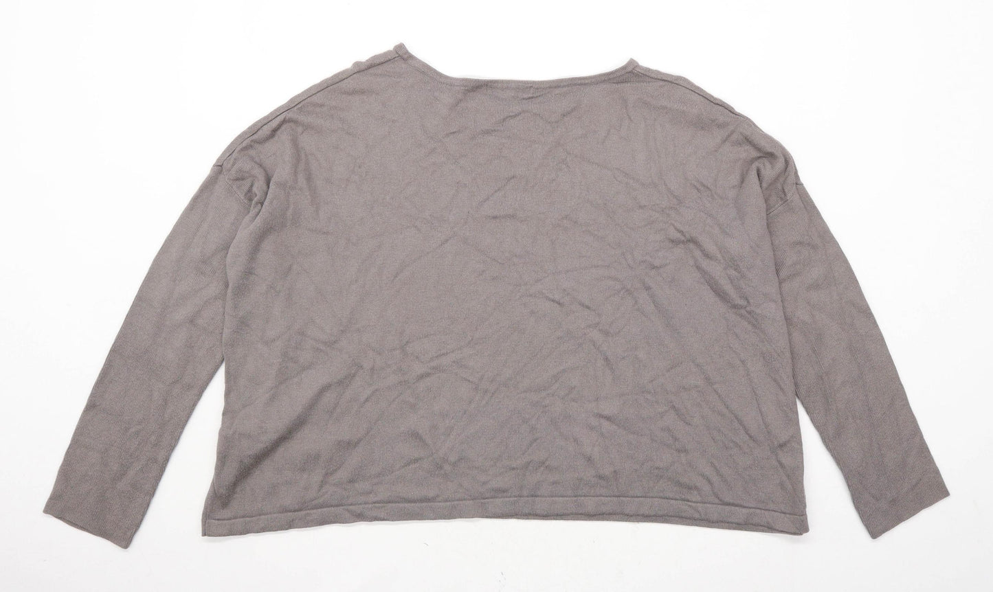 Marks & Spencer Womens Size 16 Grey Oversized Jumper (Regular)