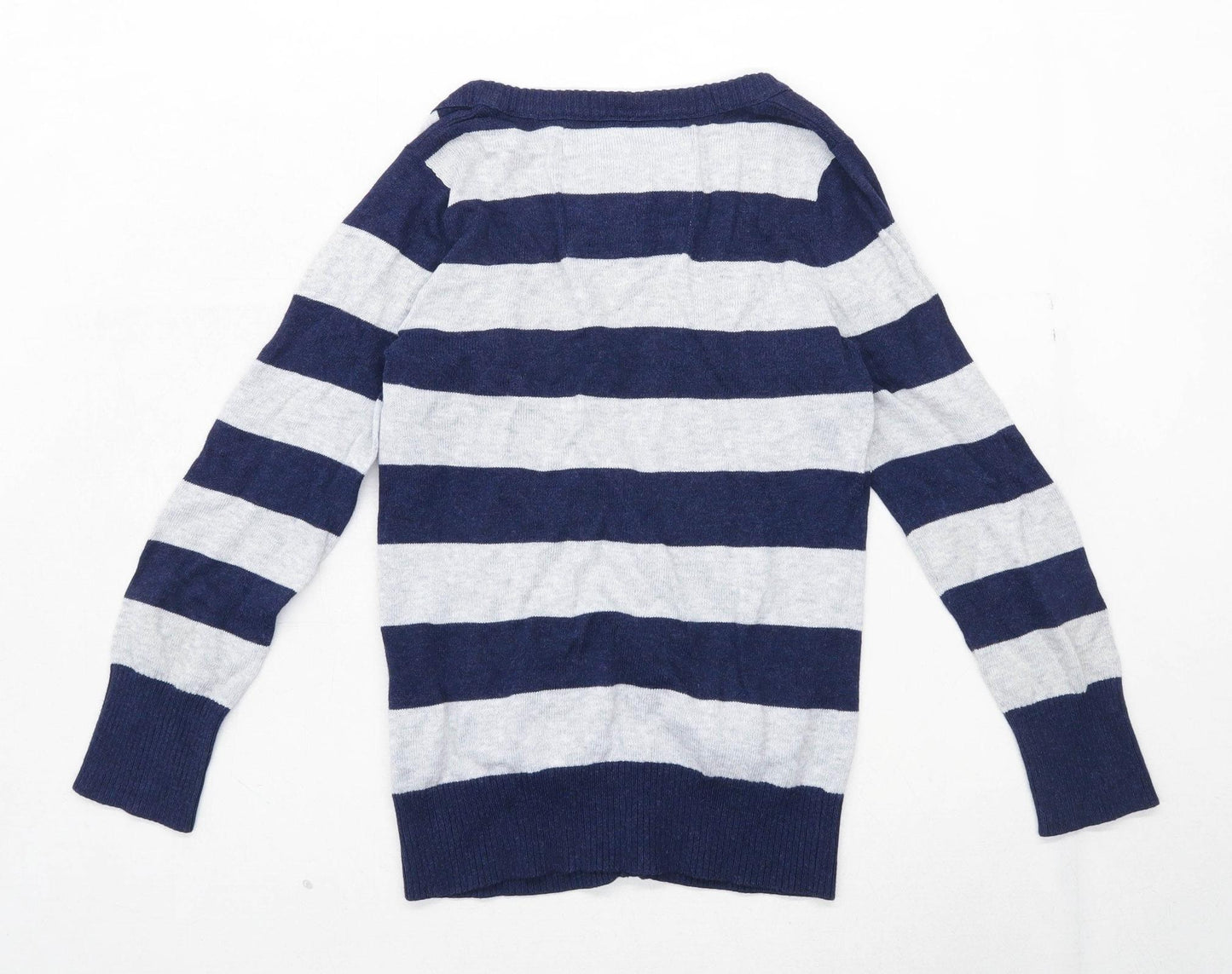 Abercrombie & Fitch Womens Size M Striped Cotton Multi-Coloured Cardigan (Regular)