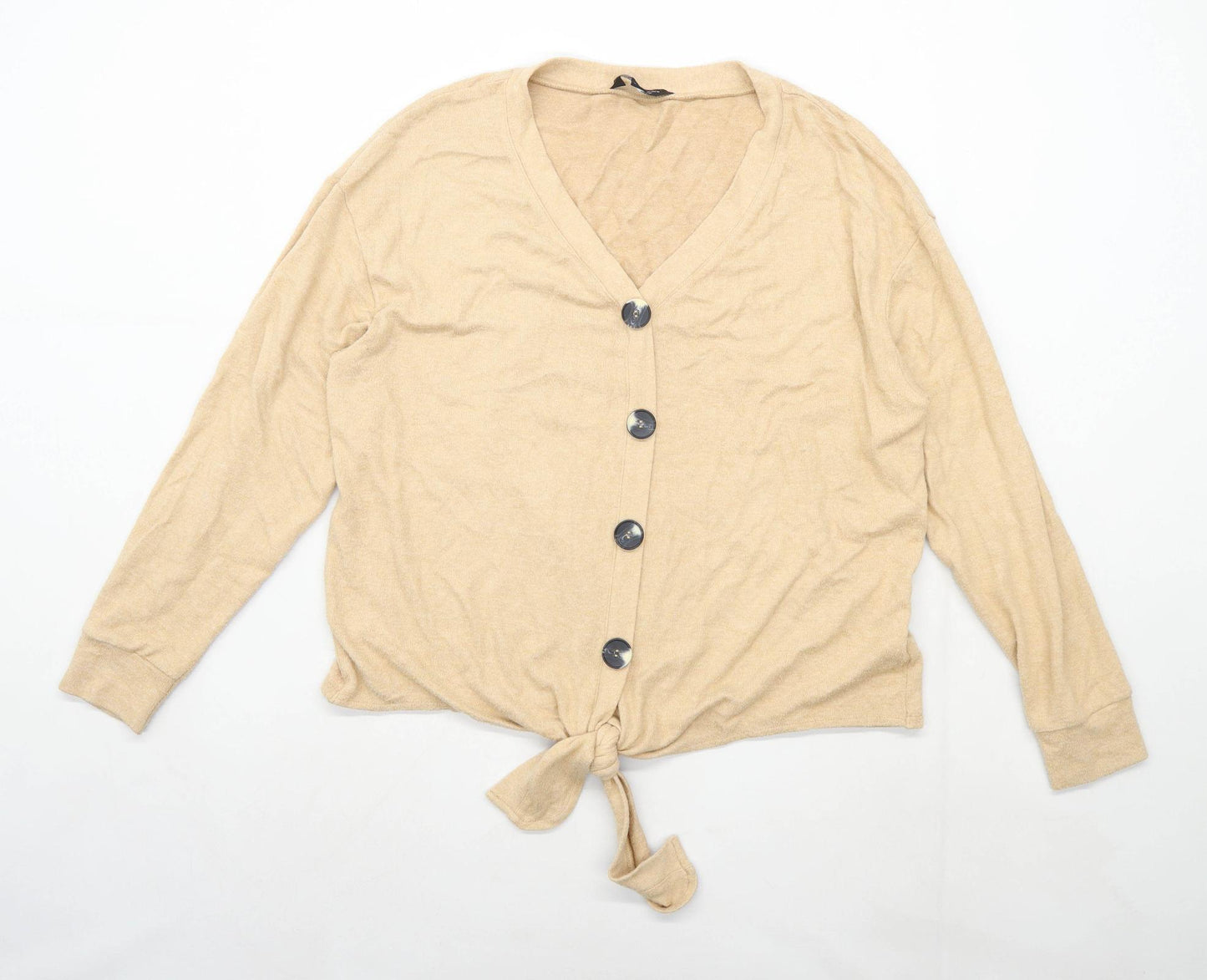 Dorothy Perkins Womens Size 14 Beige Cardigan (Regular)